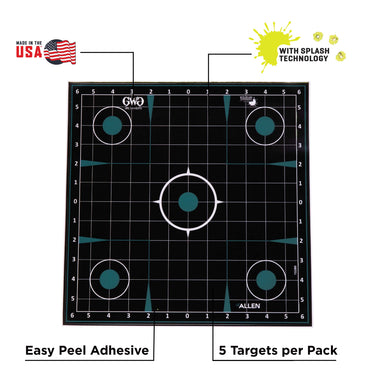 Sight-In Grid Shooting Target by Girls with Guns with Splash Technology